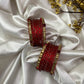 Chandra Half Moon Engagement Set – Ruby Red and Antique Gold | Padikkai