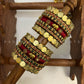 Shubha Lakshmi Bridal Kundan Set – Maroon, Deep Green and Gold | Padikkai