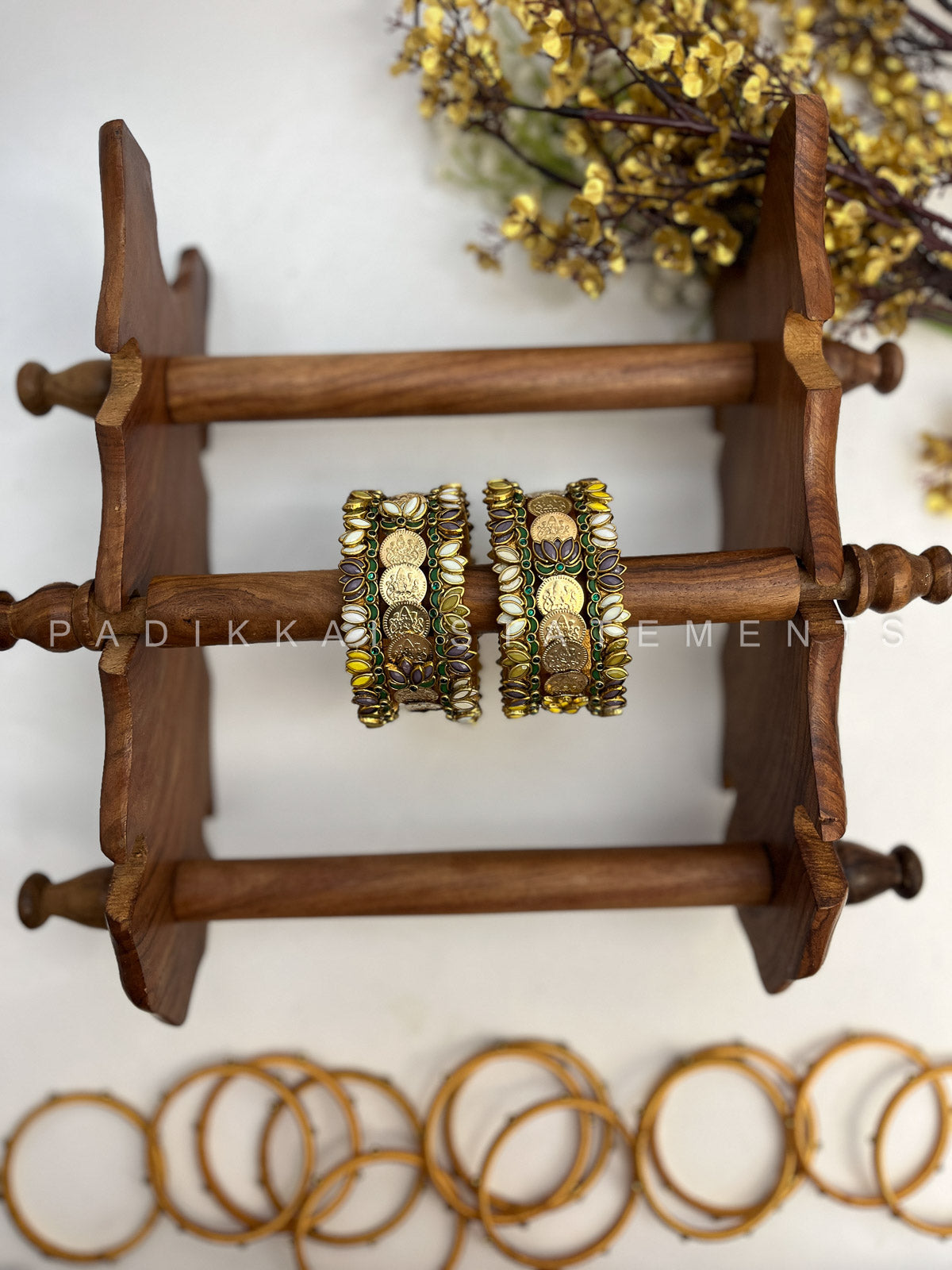 Shree Neeraja Festive Kundan Set – Ivory, Olive Green and Antique Gold | Padikkai