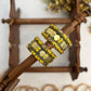 Shree Peetambari Festive Kundan Set – Yellow, Forest Green and Gold | Padikkai