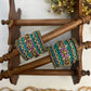 Suvarna Pushpam Kundan Bangles – Teal, Purple and Antique Gold | Padikkai