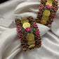 Shree Padmam Festive Kundan Set - Rani Pink and Emerald Green | Padikkai