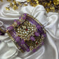 Chandra Half Moon Engagement Set – Lavender and Mirror White | Padikkai