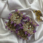 Chandra Half Moon Engagement Set – Lavender and Mirror White | Padikkai