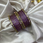Chandra Half Moon Engagement Set – Lavender and Mirror White | Padikkai