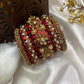 Suvarna Pushpam Bridal Bangle Set – Red and Gold | Padikkai