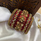 Suvarna Pushpam Bridal Bangle Set – Red and Gold | Padikkai