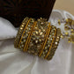 Suvarna Pushpam Gold Bridal Bangle Set – Pearl Gold and Glass Gold | Padikkai