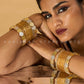 Taarini Dual Tone Kundan Bangle Set – Gold & Silver | Padikkai