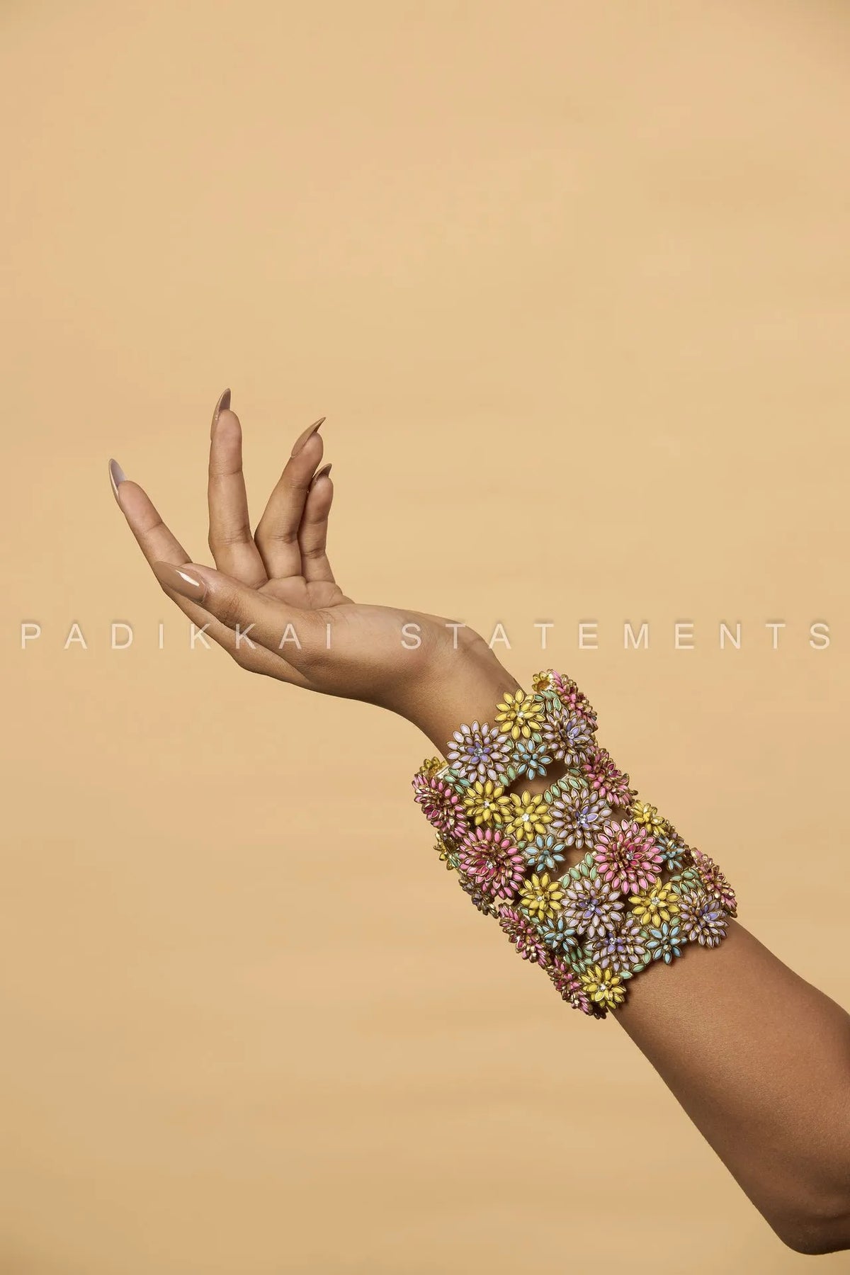 Vasantha Varnam Floral Kundan Set - Multicolour – image 3