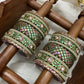 Aurora Pastel Kundan Bangles – Sage Green and Pastel Pink