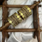 Royal Lakshmi Bridal Kundan Bangles – Pearl Gold and Mirror Gold – image 2