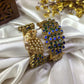 Pakshiraj Peacock Kundan Bangles – Dark Blue, Dark Green & Gold – image 3