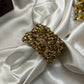 Rosette Kundan Set - Maroon and Gold