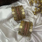 Royal Lakshmi Coin Bangle Set – Rani Pink and Dark Green – image 2