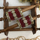Madhurima Pushpa Kundan Bangle Set – Deep Maroon, Mirror White & Antique Gold – image 2