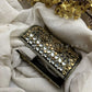 Kaala pon Kundan Cuff – Black and Gold – image 2