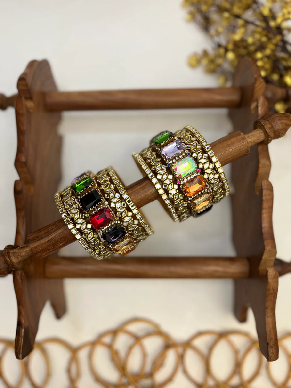 Sangeet Symphony Rhinestone Kundan Set | Multicolour