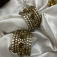 Ivory Aura Floral Kundan Set - Ivory and Gold