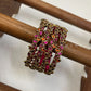 Leela Mayura Latkan Kundan Bangle Set – Saffron Orange, Rani Pink and Antique Gold – image 5