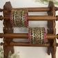 Thamarai Padmika Festive Kundan Bangle Set – Rani Pink, Mint Green, Baby Pink & Antique Gold – image 2