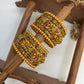Antique Surya Kundan Bangle Set | Bride – Mango Yellow & Maroon