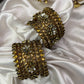 Golden Aura Floral Kundan Set - Gold and Ivory – image 2