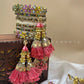 Ivory White Kundan Bangles for Bride |  Pastel Mela – image 7
