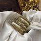Divya Pushpa Aura Kundan Set - Ivory and Gold – image 2