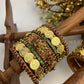 Rajalakshmi Kundan Bangles – Burgundy, Dark Green and Gold – image 2
