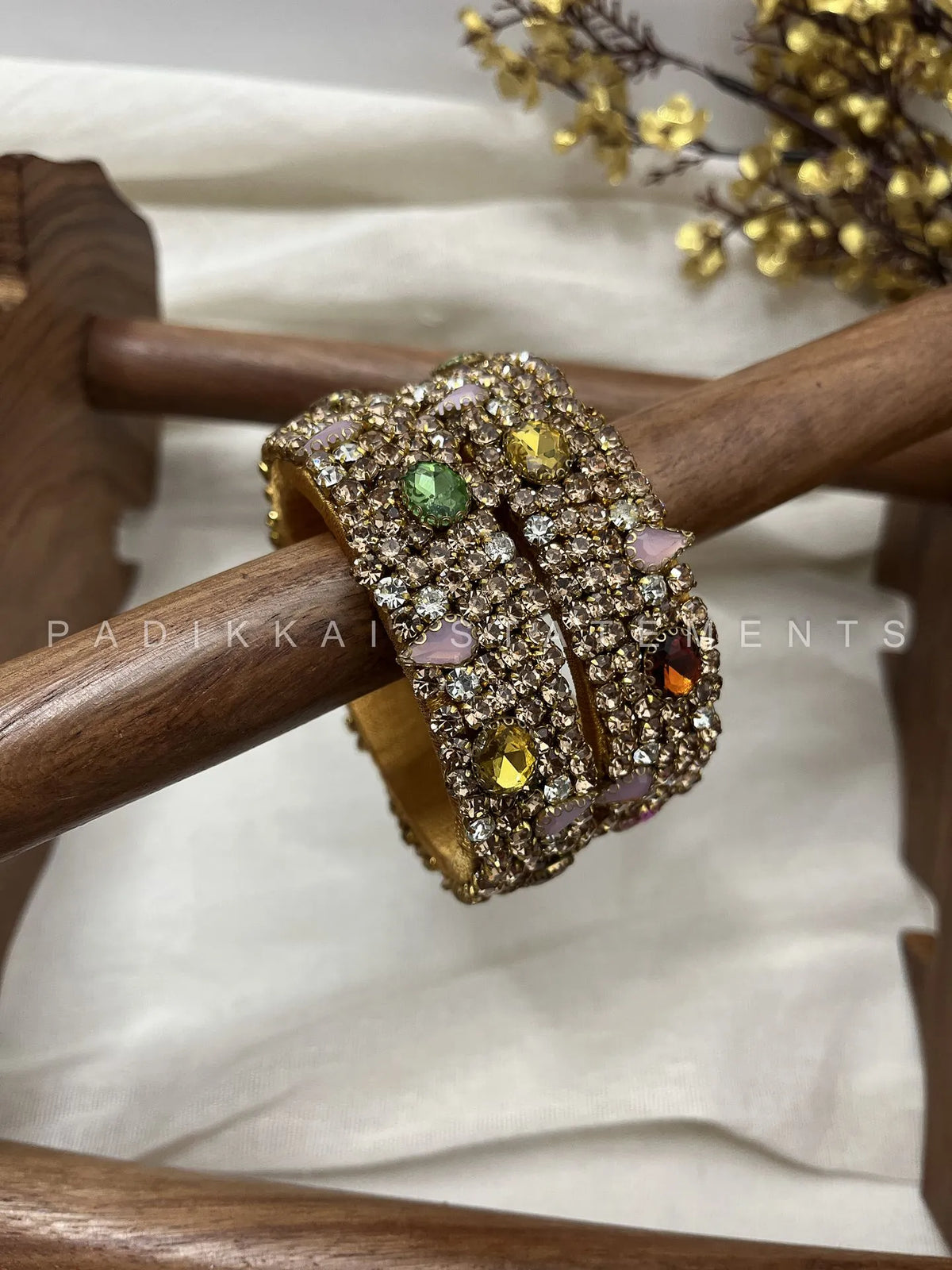 Chandni Shimmer Wrap Kada Set – Multicolour – image 2