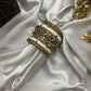 Divya Pushpa Aura Kundan Set - Ivory and Gold
