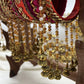 Rajputana Chakra Bloom Kundan Bridal Set – Orange and Rani Pink – image 3
