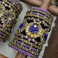 Chandra Surya Aura Bridal Kundan Set - Royal Purple and Antique Gold – image 2