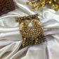 Pakshiraj Peacock Kundan Bangles – Dark Blue, Dark Green & Gold – image 4