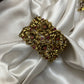 Rosette Kundan Set - Maroon and Gold – image 2