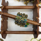 Leela Mayura Latkan Kundan Bangle Set – Parrot Green, Peacock Blue and Antique Gold – image 3